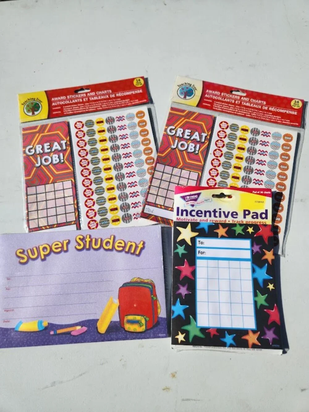 Classroom Supplies School Award / Recognition Pad, Stickers Behaviors Charts Pro